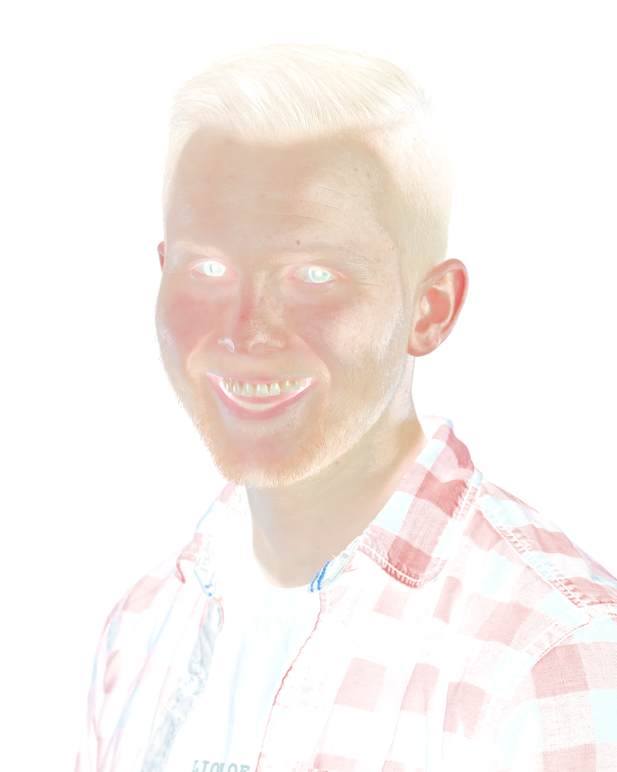 Porträt von Ben Adam vor schwarzem Hintergrund